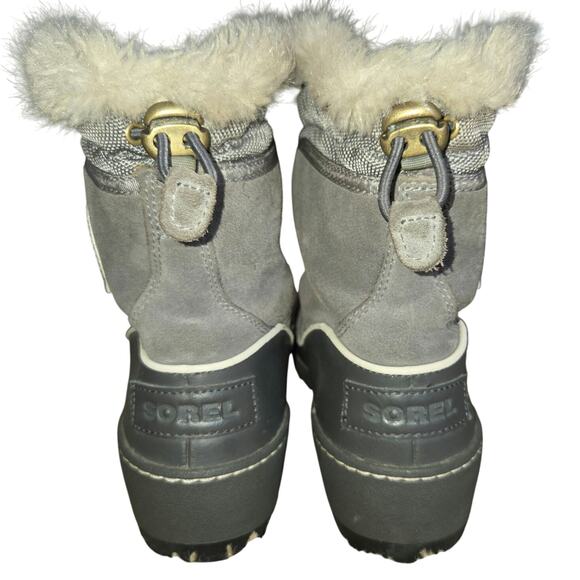 SOREL TIVOLI III lined waterproof winter boots size 8 quarry gray suede - Picture 2 of 6
